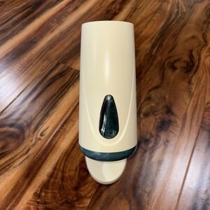 Vintage Dixie Cup Dispenser 5oz Cup Countertop Stand Retro Beige Blue/Green